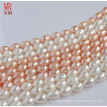 9-10mm Original Rice Shape Pearl Strands